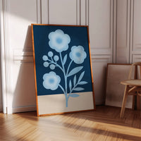 Midnight Garden Blooms In Blue