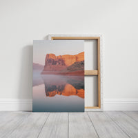 Desert Cliffs Reflected in Morning Mist