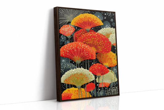 Coral Blooms Dance Against Midnight