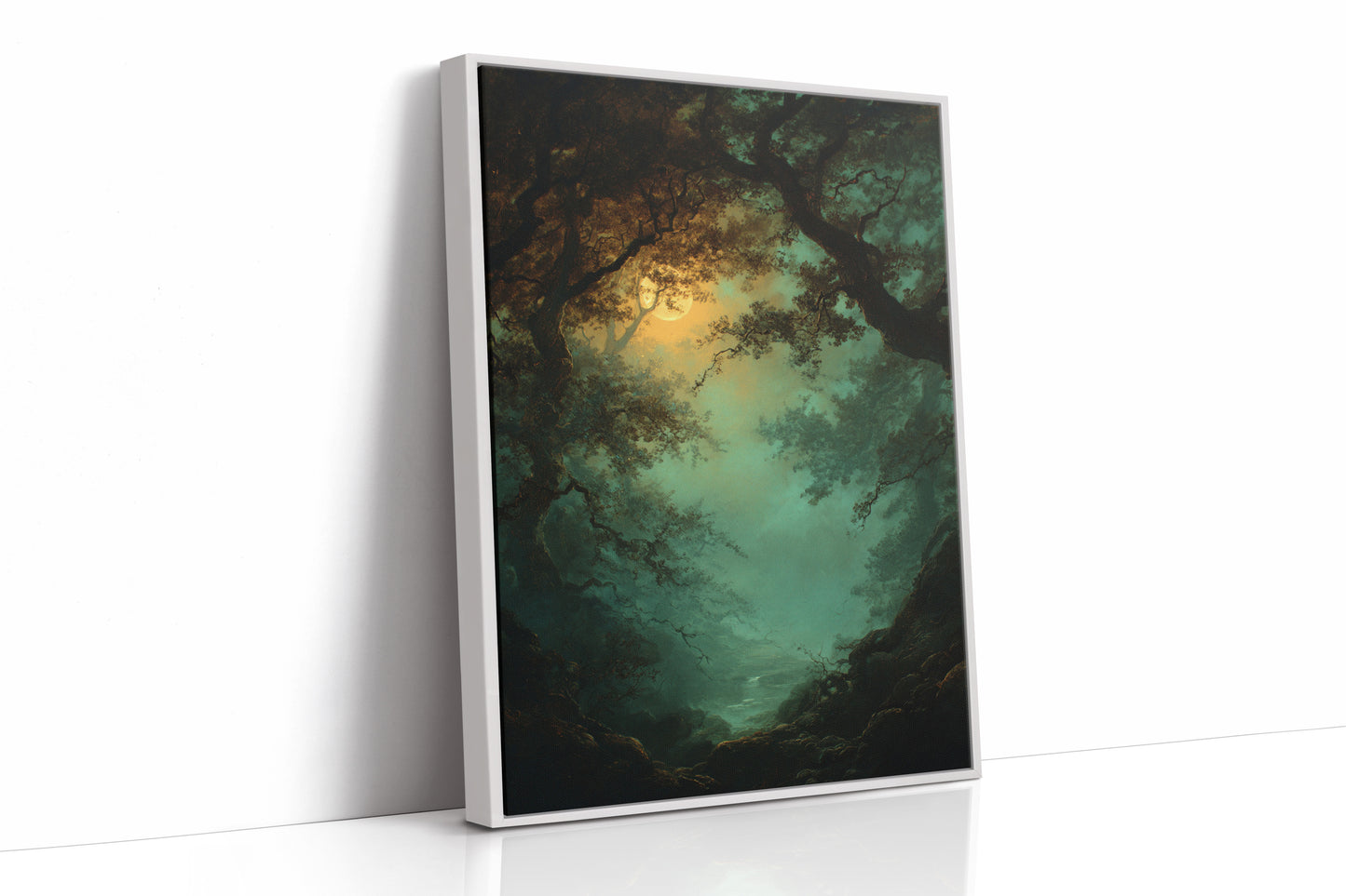 Moonlit Path Through Ancient Trees