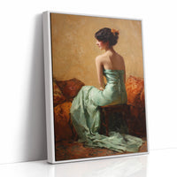 A Moment in Celadon Silk