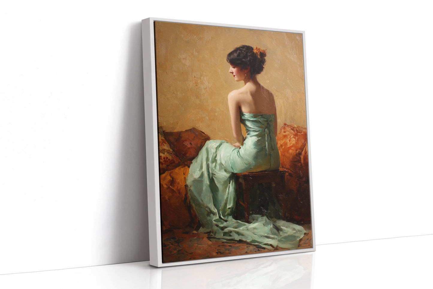 A Moment in Celadon Silk