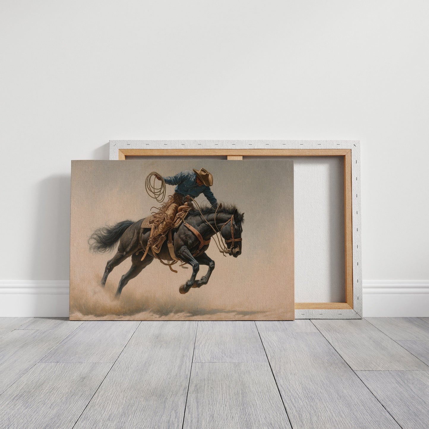 Wild Stallion Dances Through Dust