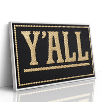 Y’ALL Western Beaded Sign