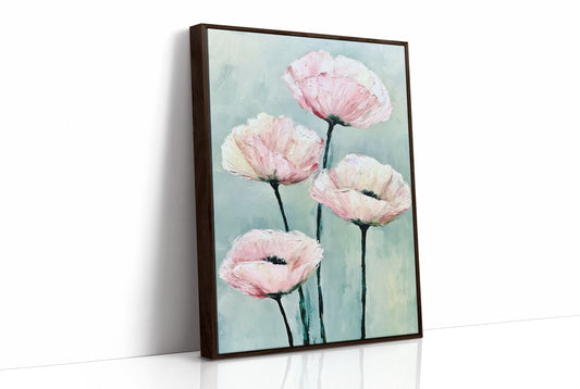 Poppies on a Pale Sage Sky