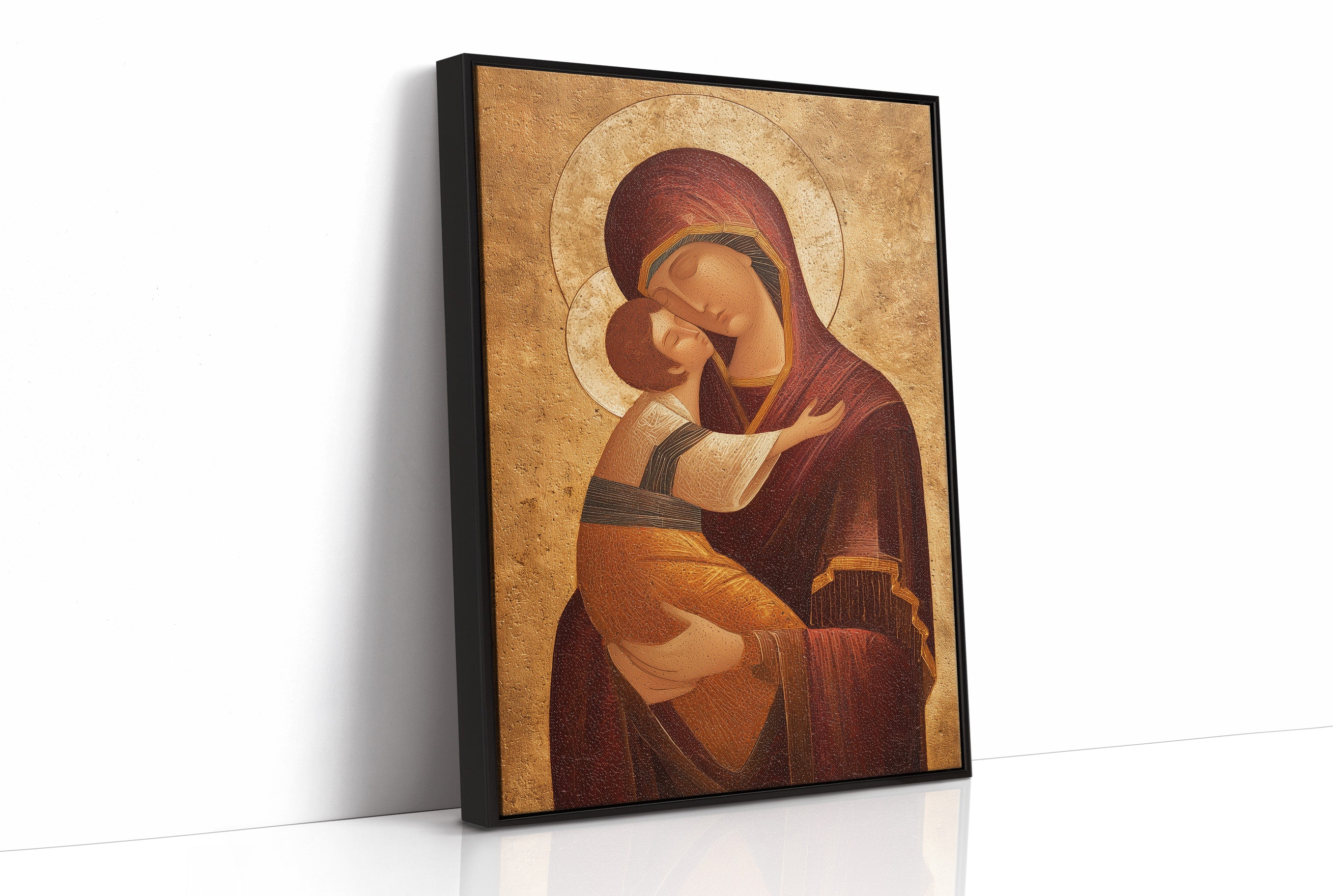 Sacred Embrace in Golden Radiance