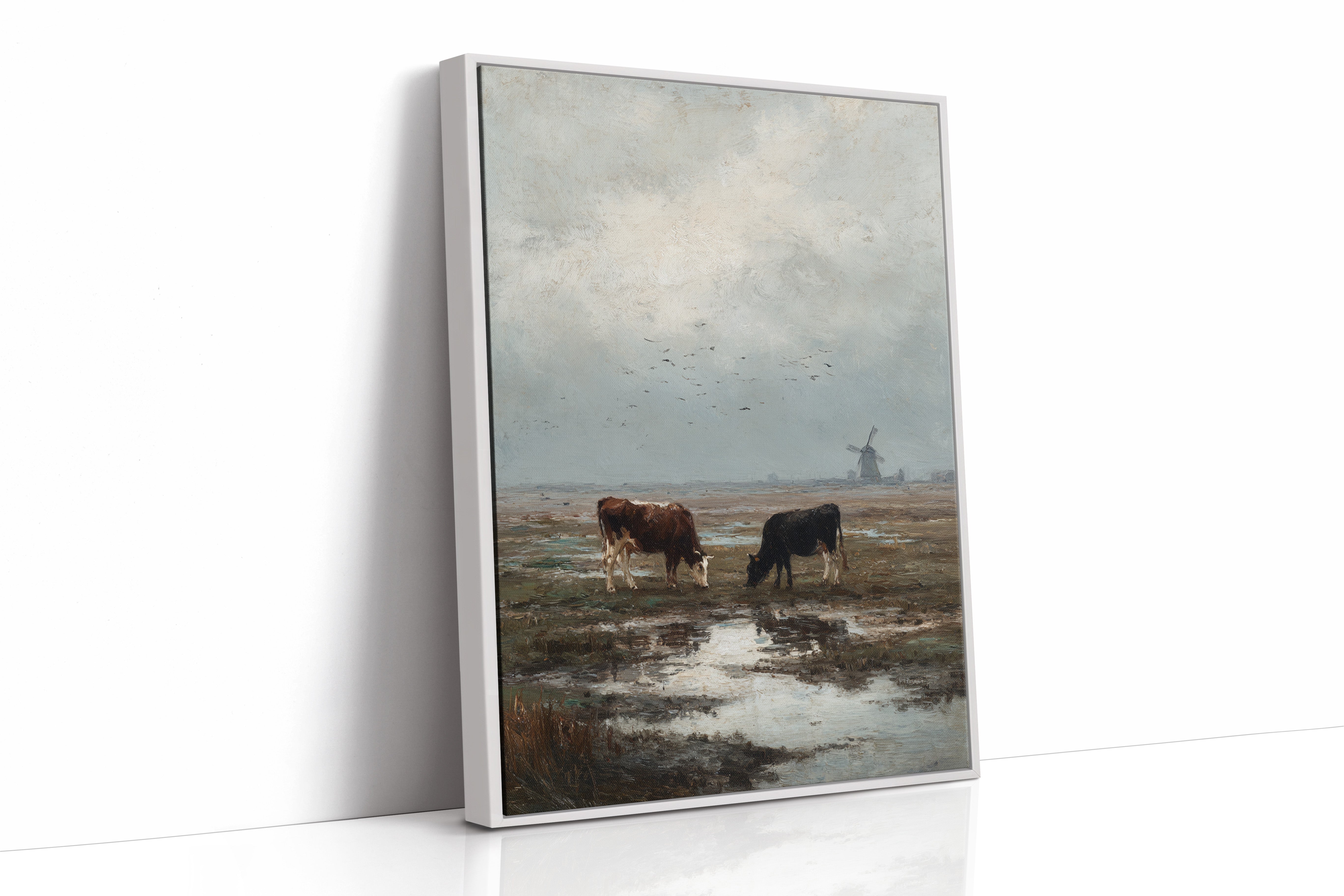 Beneath Clouds, Cows Repose