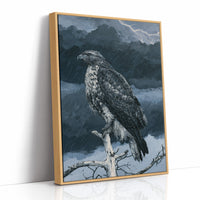Hawk Weathering the Storm