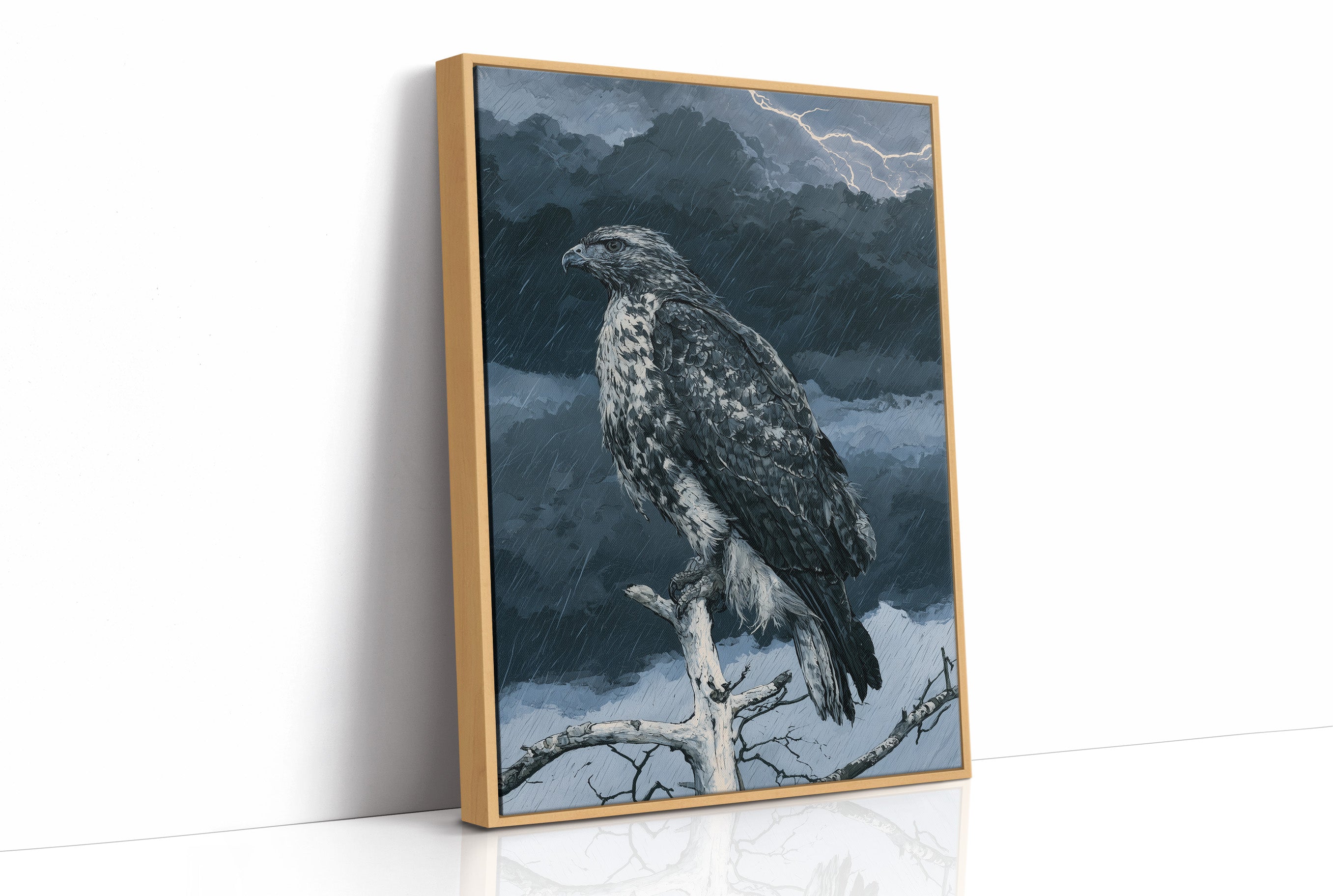 Hawk Weathering the Storm