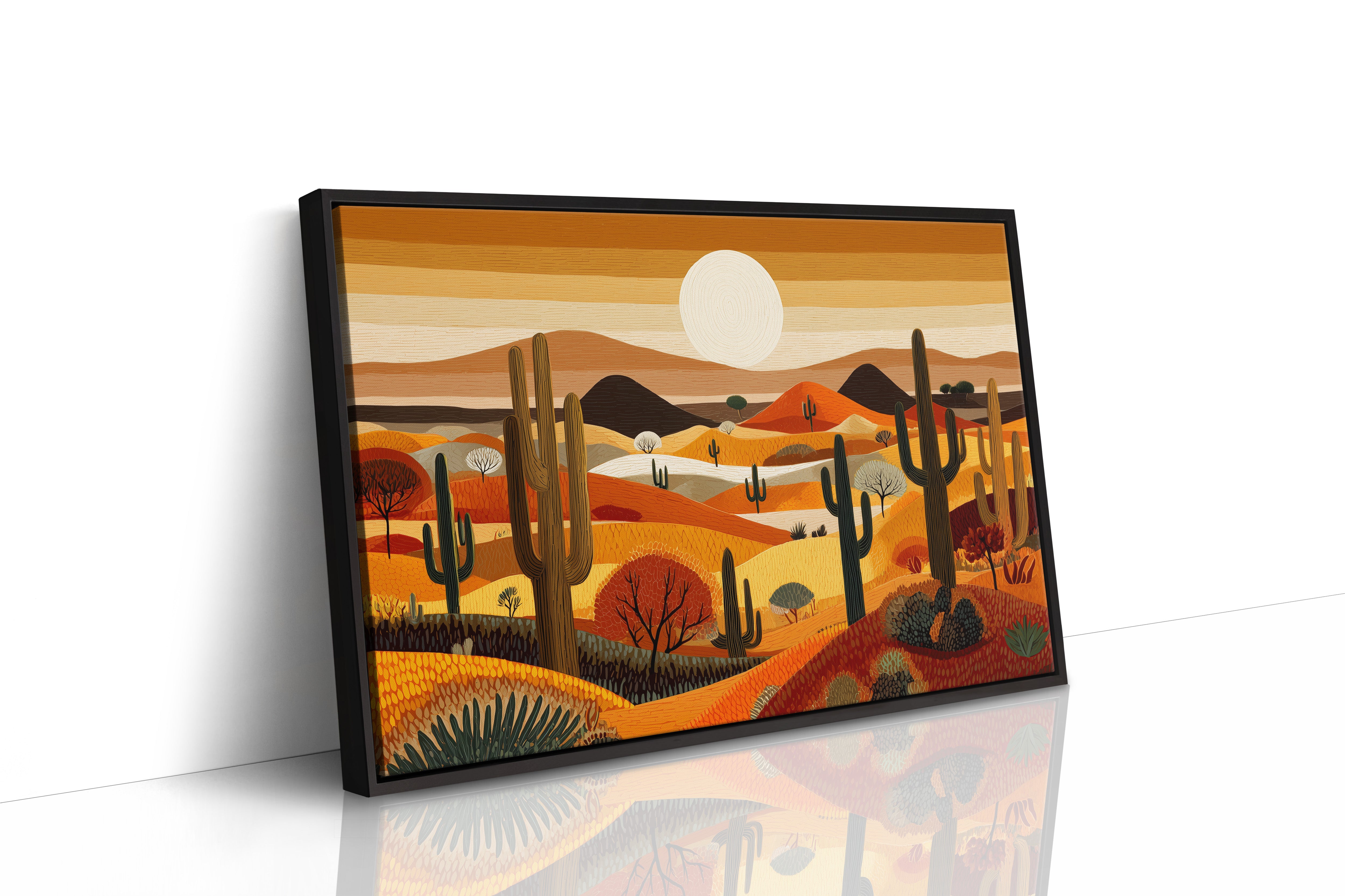 Saguaros Dance Under Desert Sunset