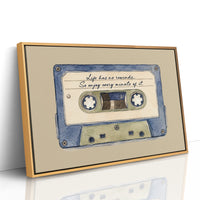 Watercolor Cassette Life Quote