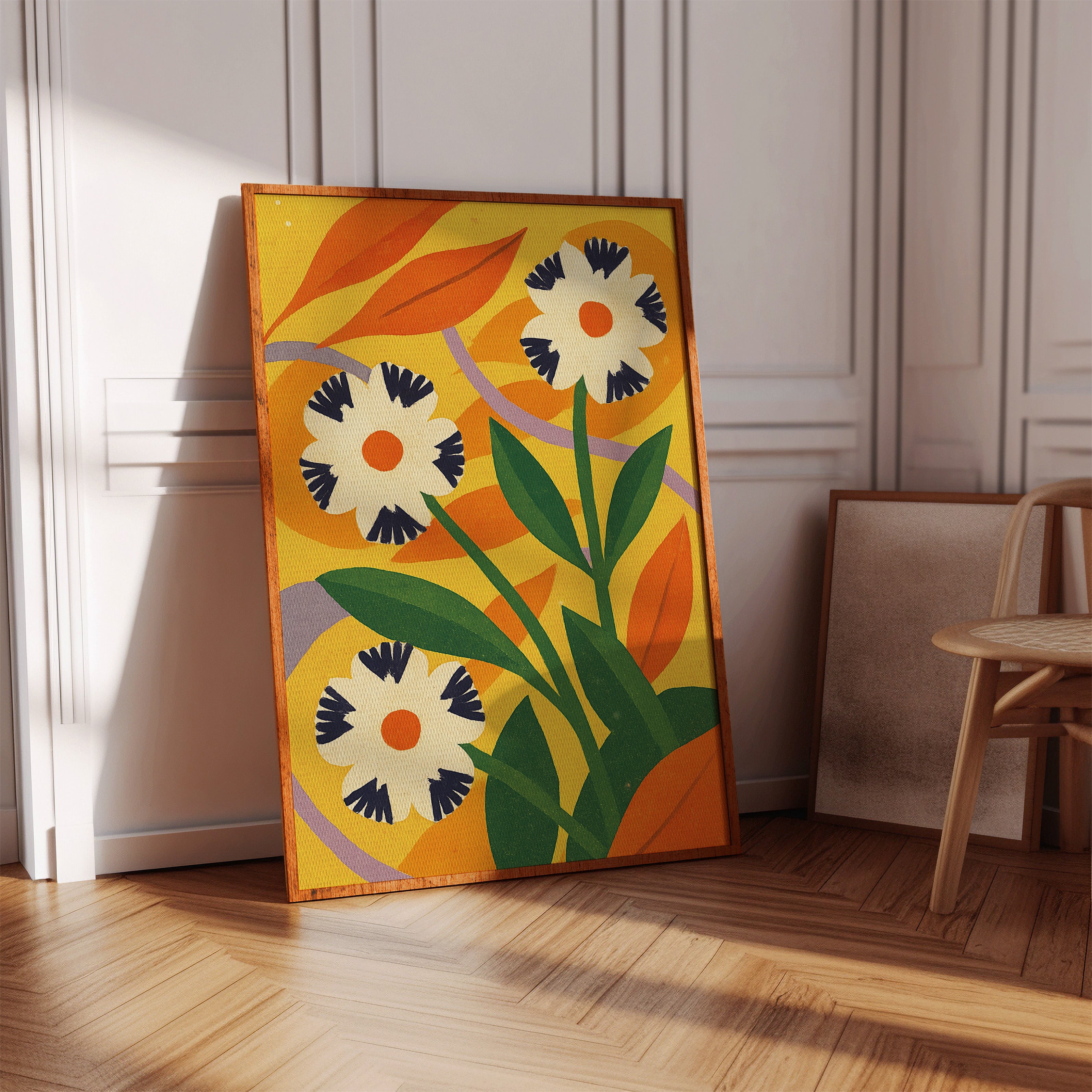 Cactus Meets Sunflower Folk Art