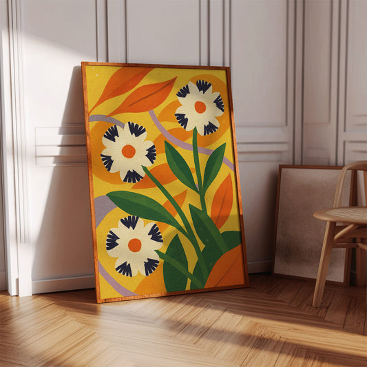 Cactus Meets Sunflower Folk Art