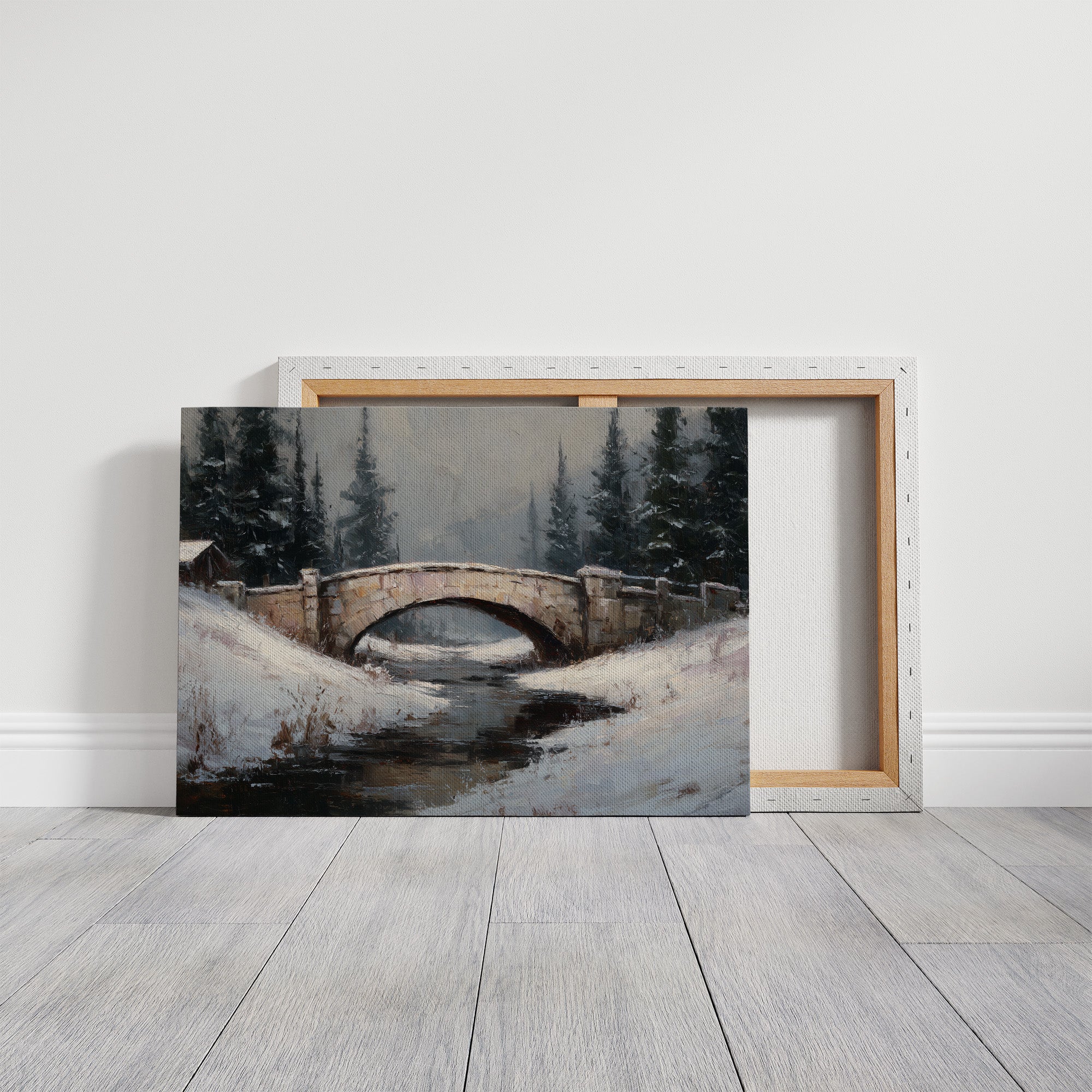 Winter Crossing at Dusk