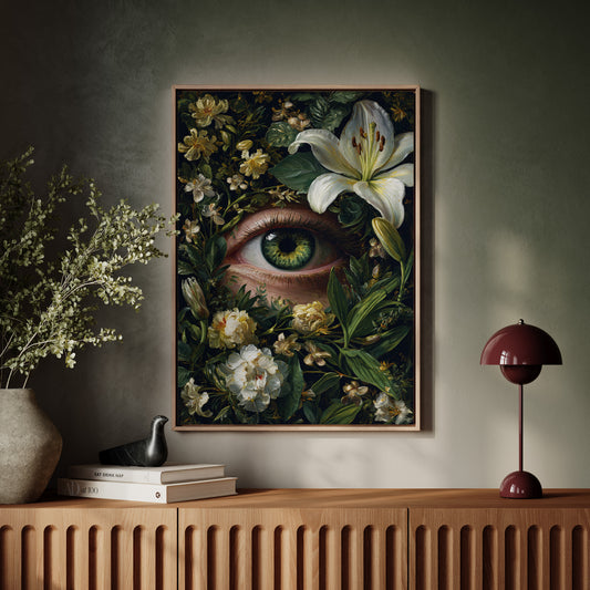 Gaze Beneath the Floral Veil