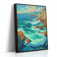 Coastal Cliffs Meet Turquoise Tides