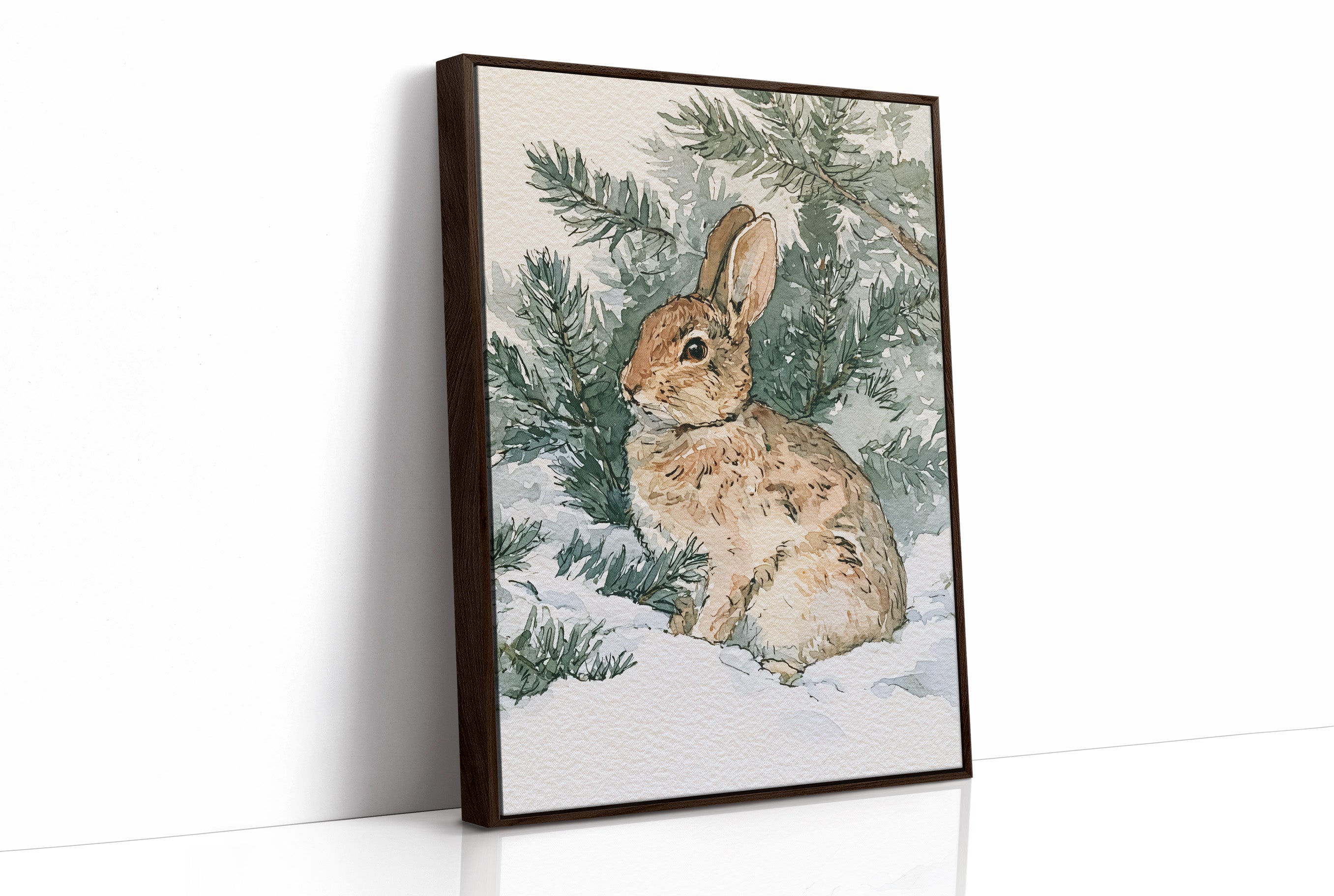 Rabbit In Snowy Pines