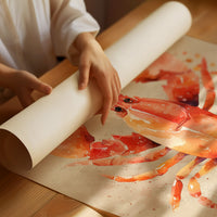 Crimson Tides: Watercolor Crustacean Study