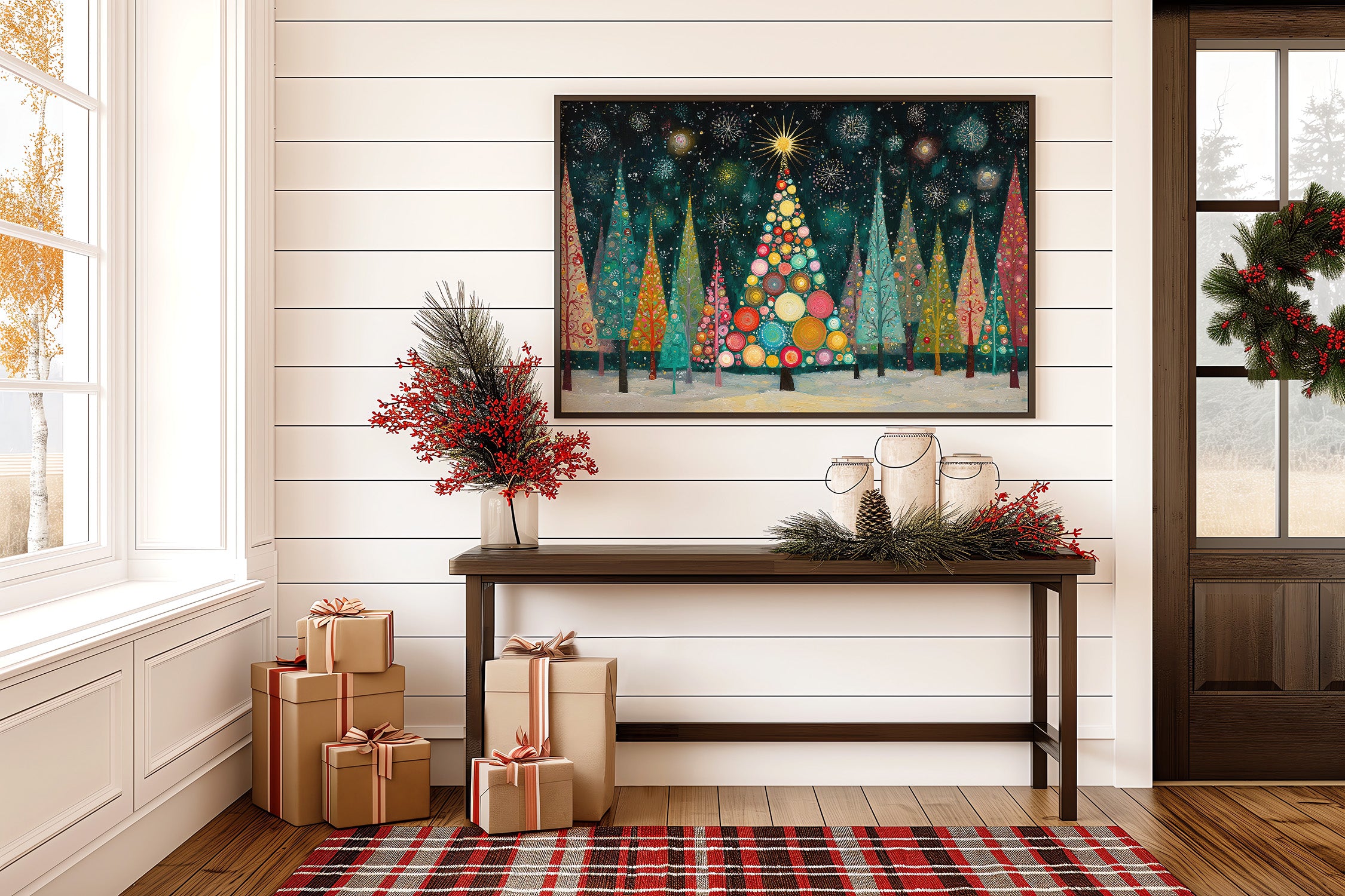 Winter Trees Catch Starlight's Song