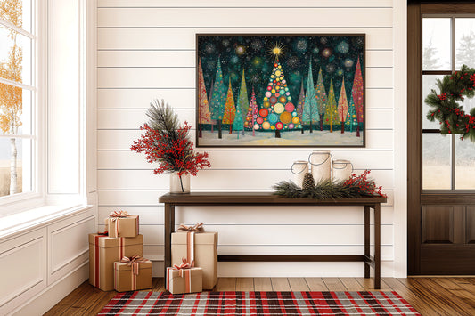 Winter Trees Catch Starlight's Song