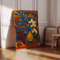 Tropical Garden Sings In Blue
