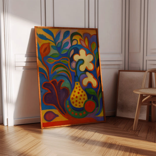 Tropical Garden Sings In Blue