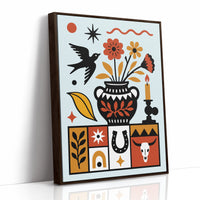 Black Vase Southwestern Folk Still Life
