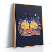 Campfire Croaks Under Moonlight