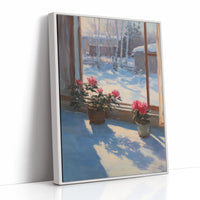 Winter's Embrace Through Tender Blooms