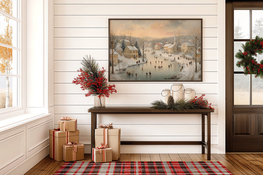 Winter Skaters Paint Their Village Story