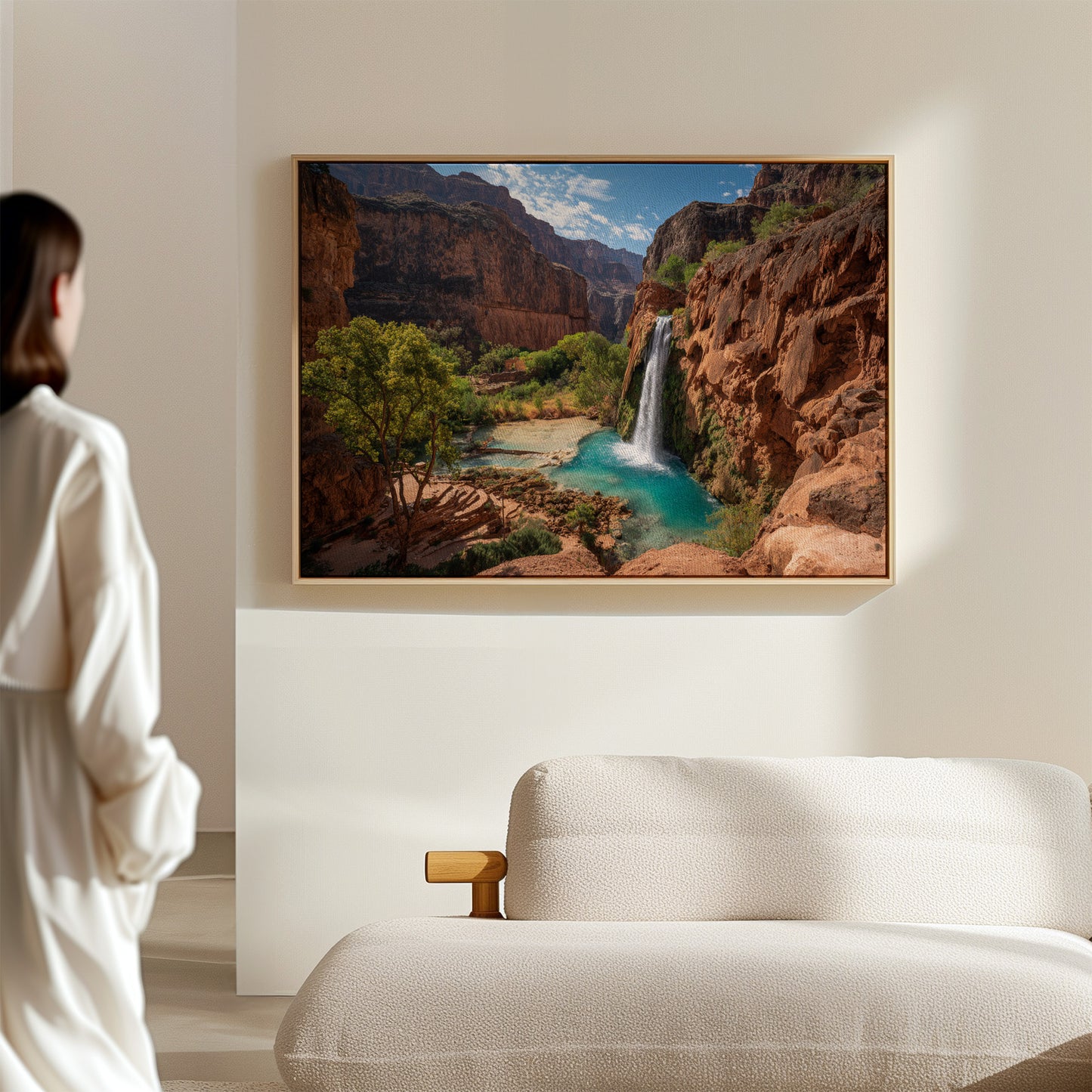 Turquoise Waters Dance Through Canyon Walls