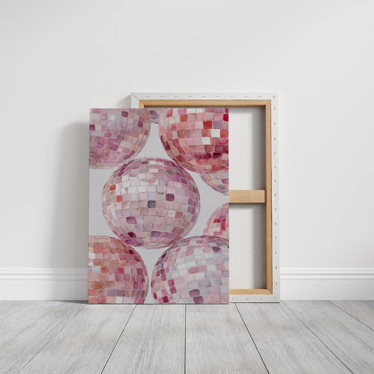 Blush Ballroom: Disco Spheres in Pink