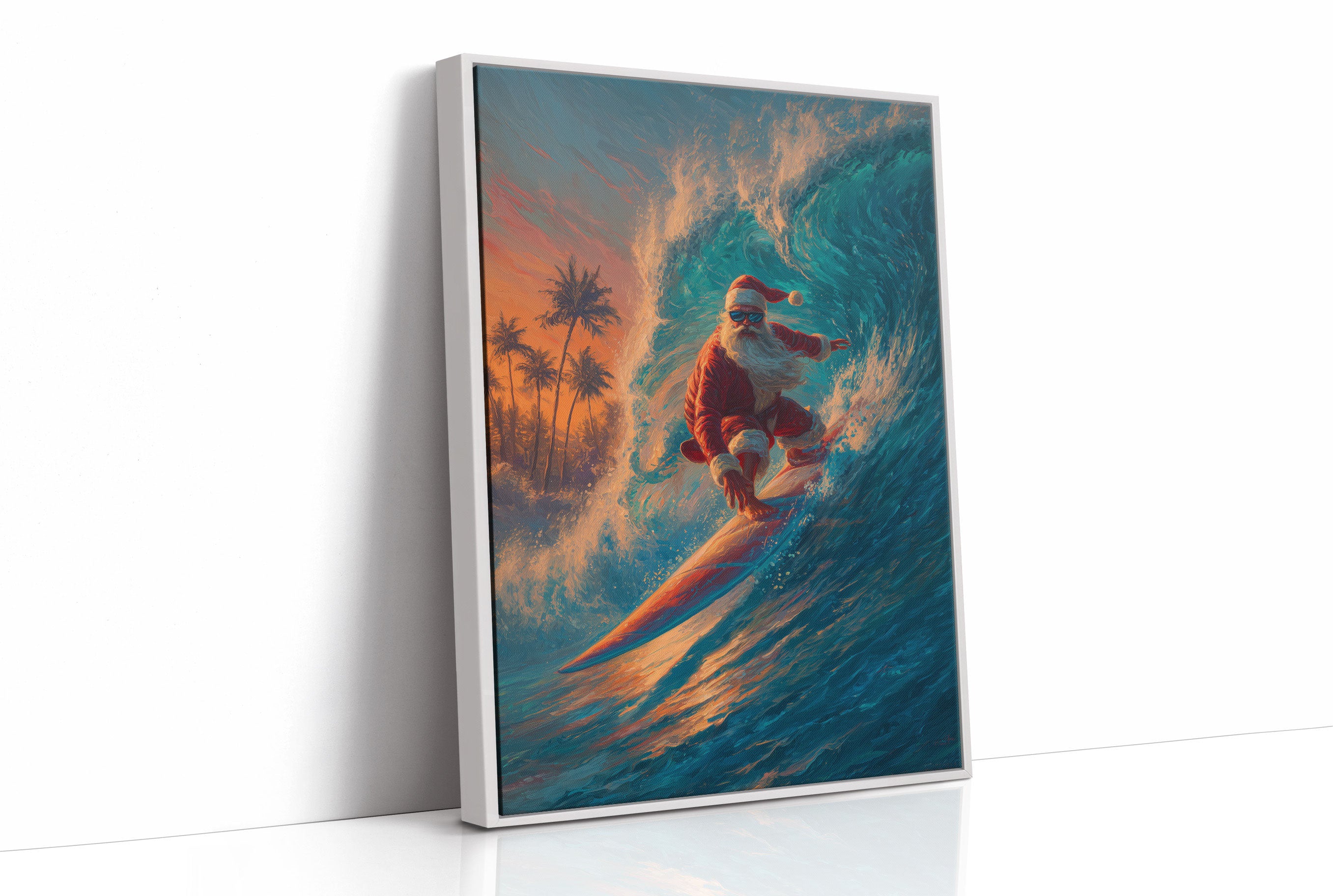 Tropical Santa Rides The Wave