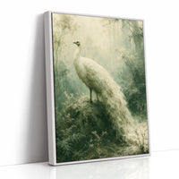 White Peacock in the Mist