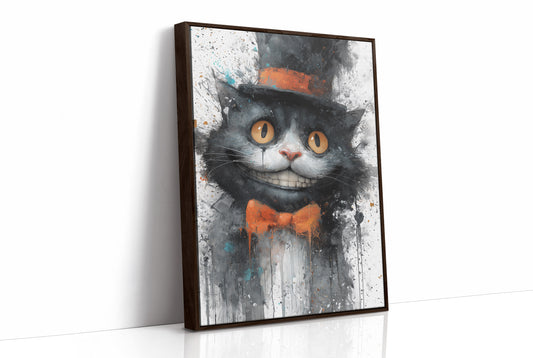 Mischief Grins Behind Orange Bow