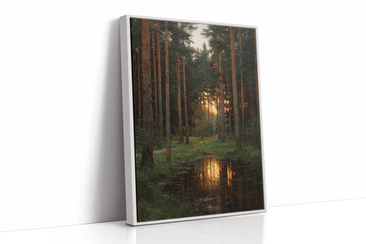 Sunset Embrace Among the Pines