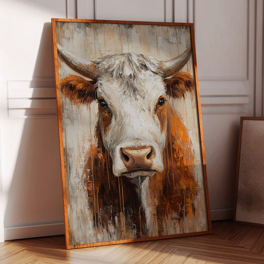 Sunset Longhorn on Weathered Wood