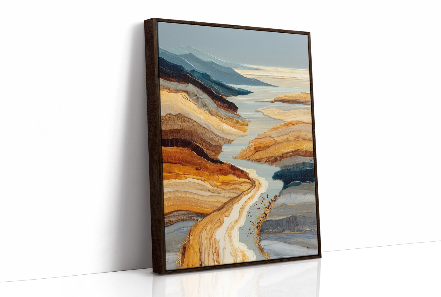 Desert Rivers Carve Golden Paths