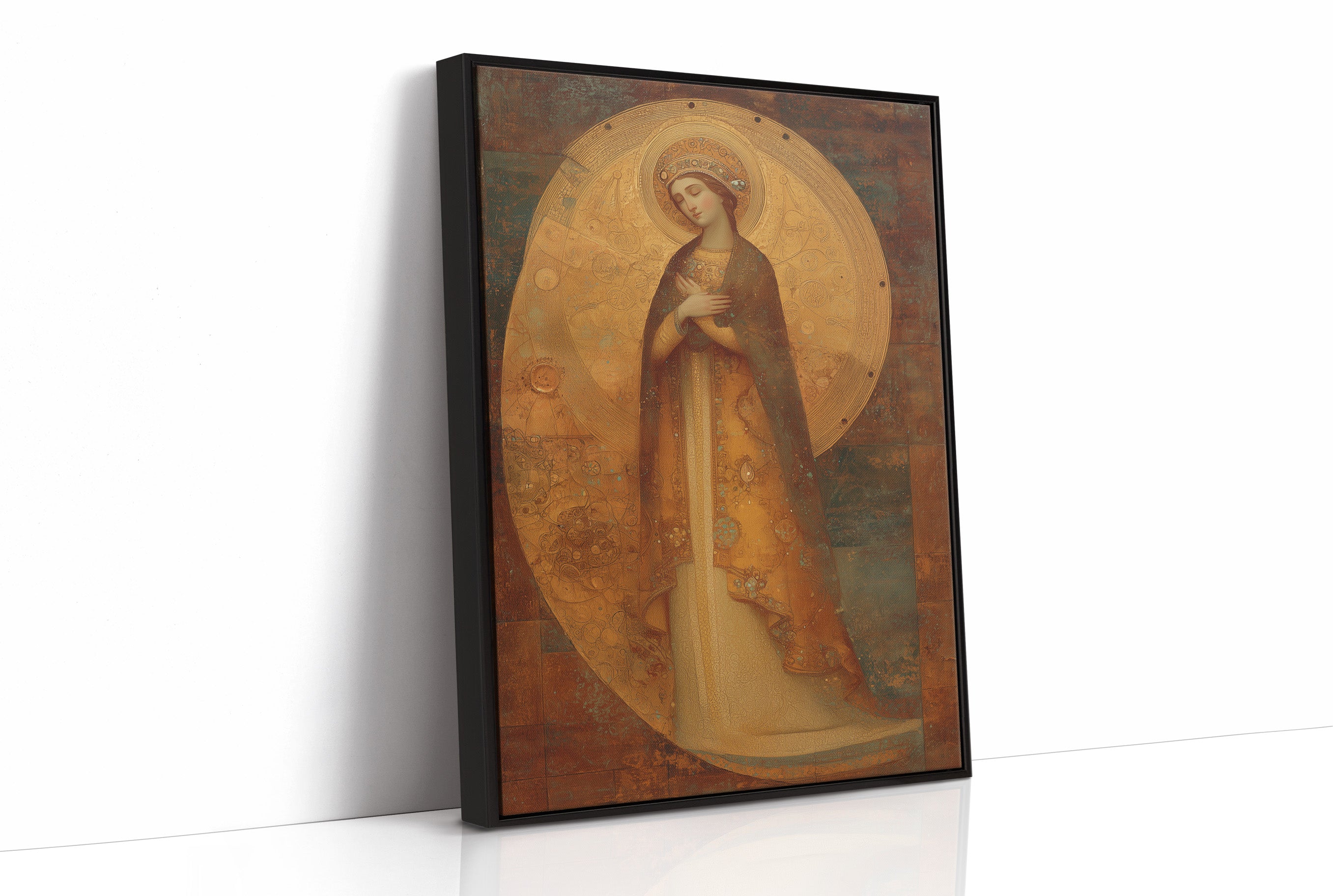 Gilded Devotion in Contemplative Silence