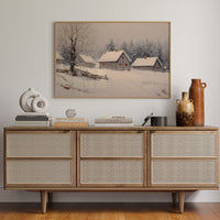 Cottages Beneath a Winter Veil