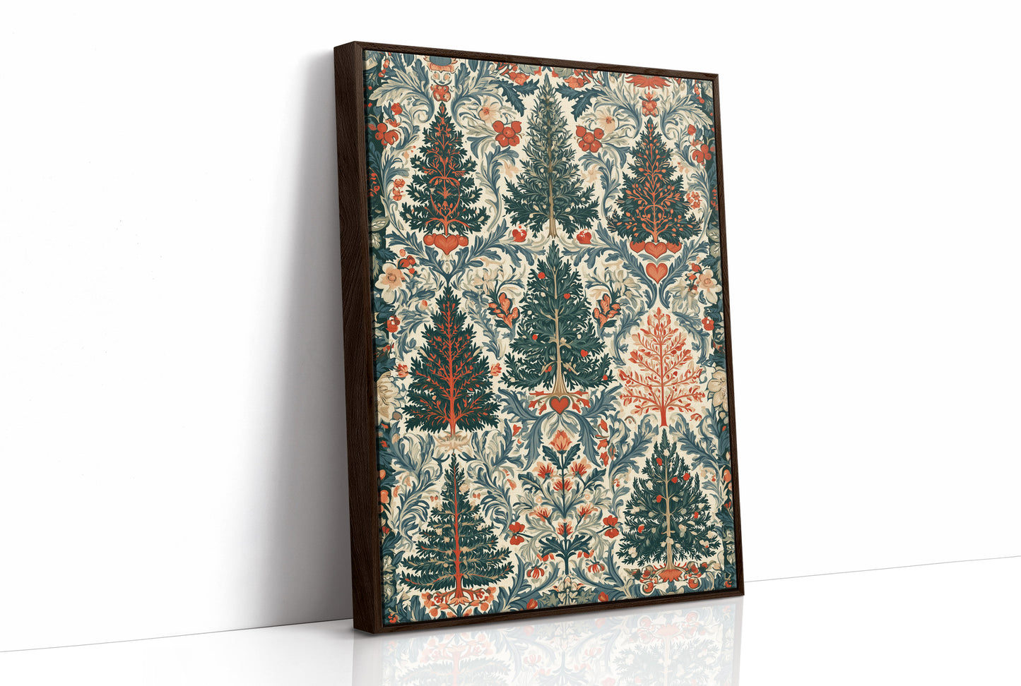 William Morris Style Pine Trees