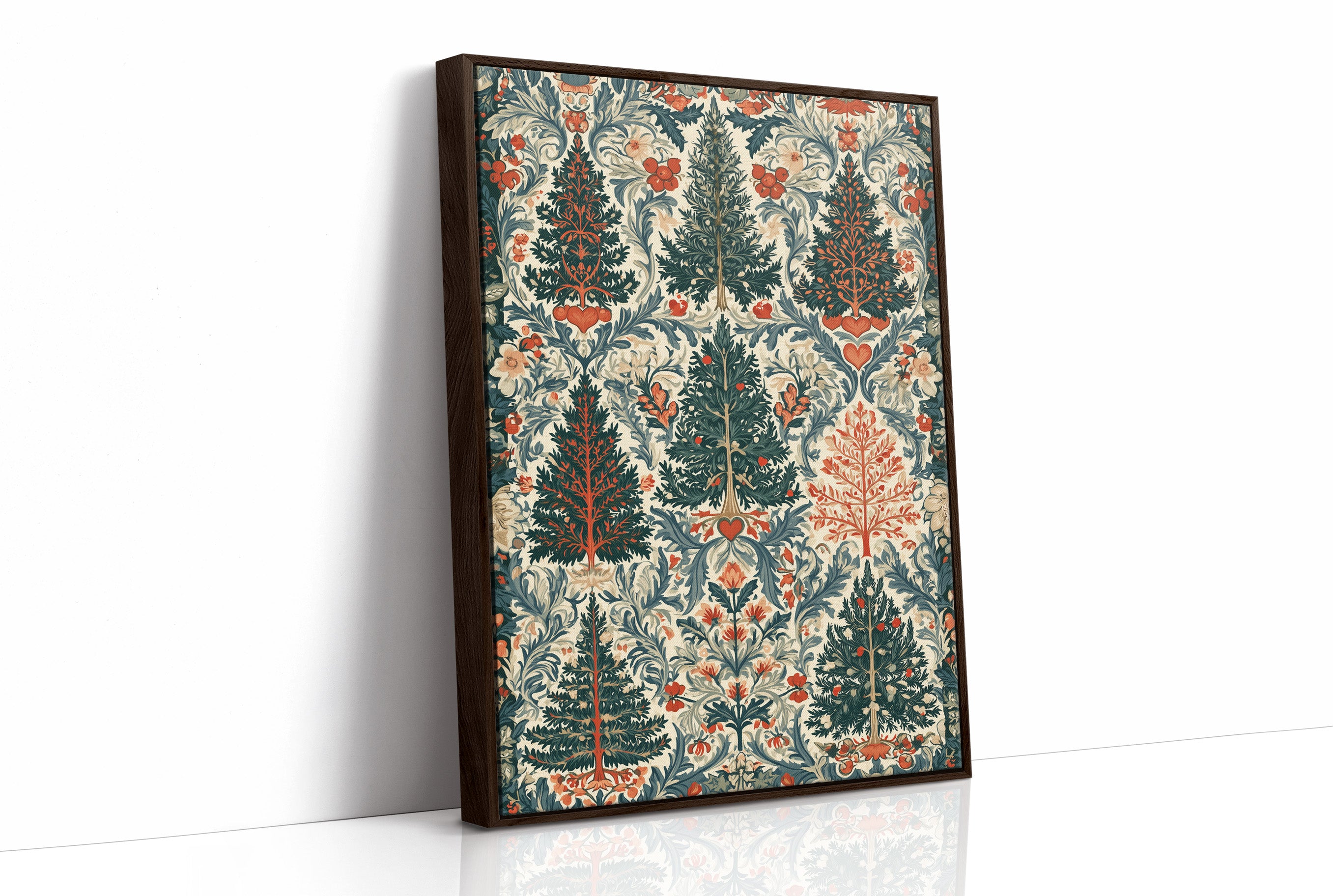William Morris Style Pine Trees