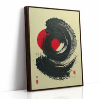 Red Sun Dances Through Ink