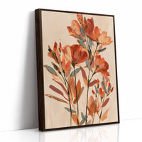 Terracotta Poppy Abstract Bouquet