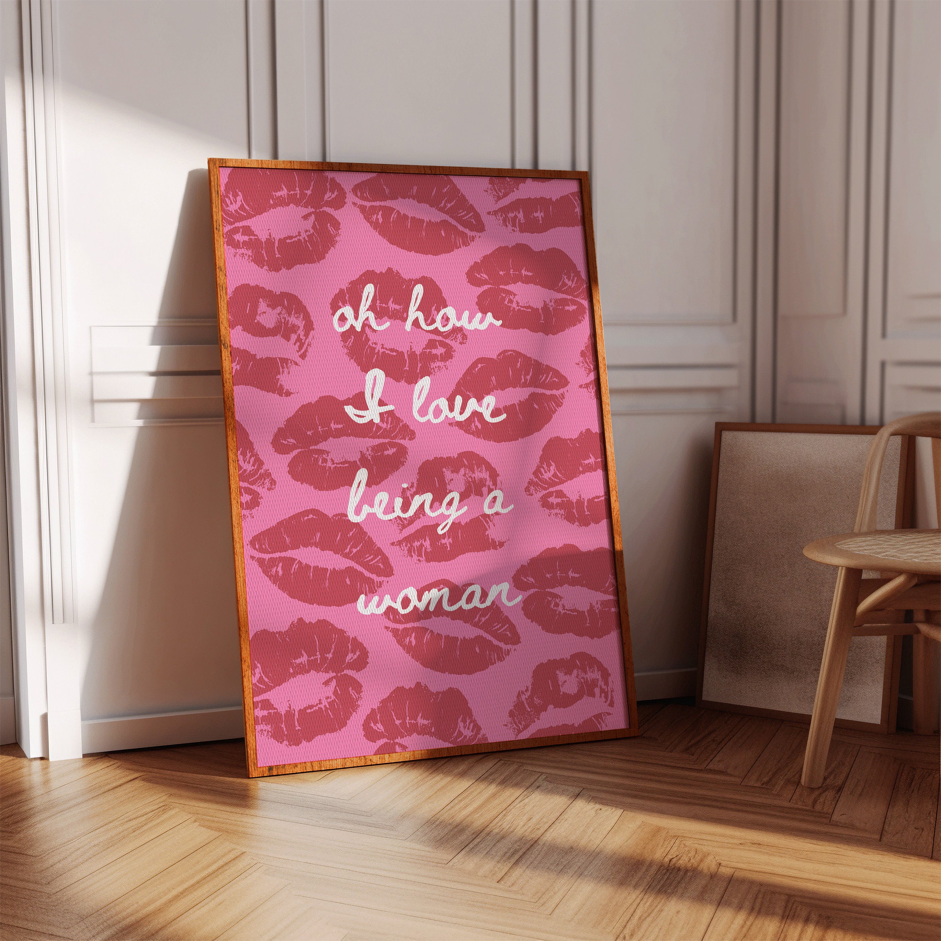 Pink Kisses Paint Sweet Messages