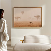 Cheetah's Dawn Under Floating Dreams