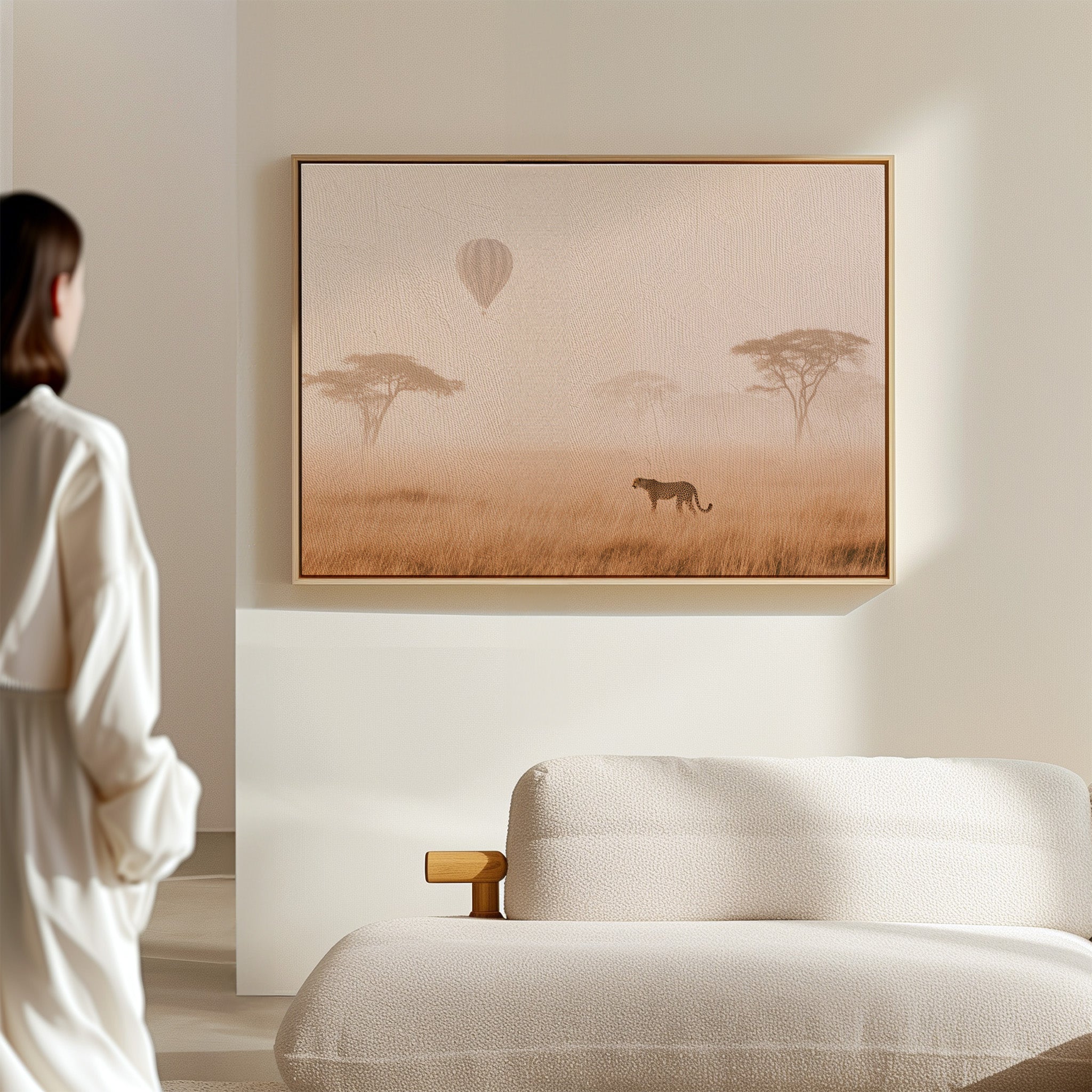 Cheetah's Dawn Under Floating Dreams
