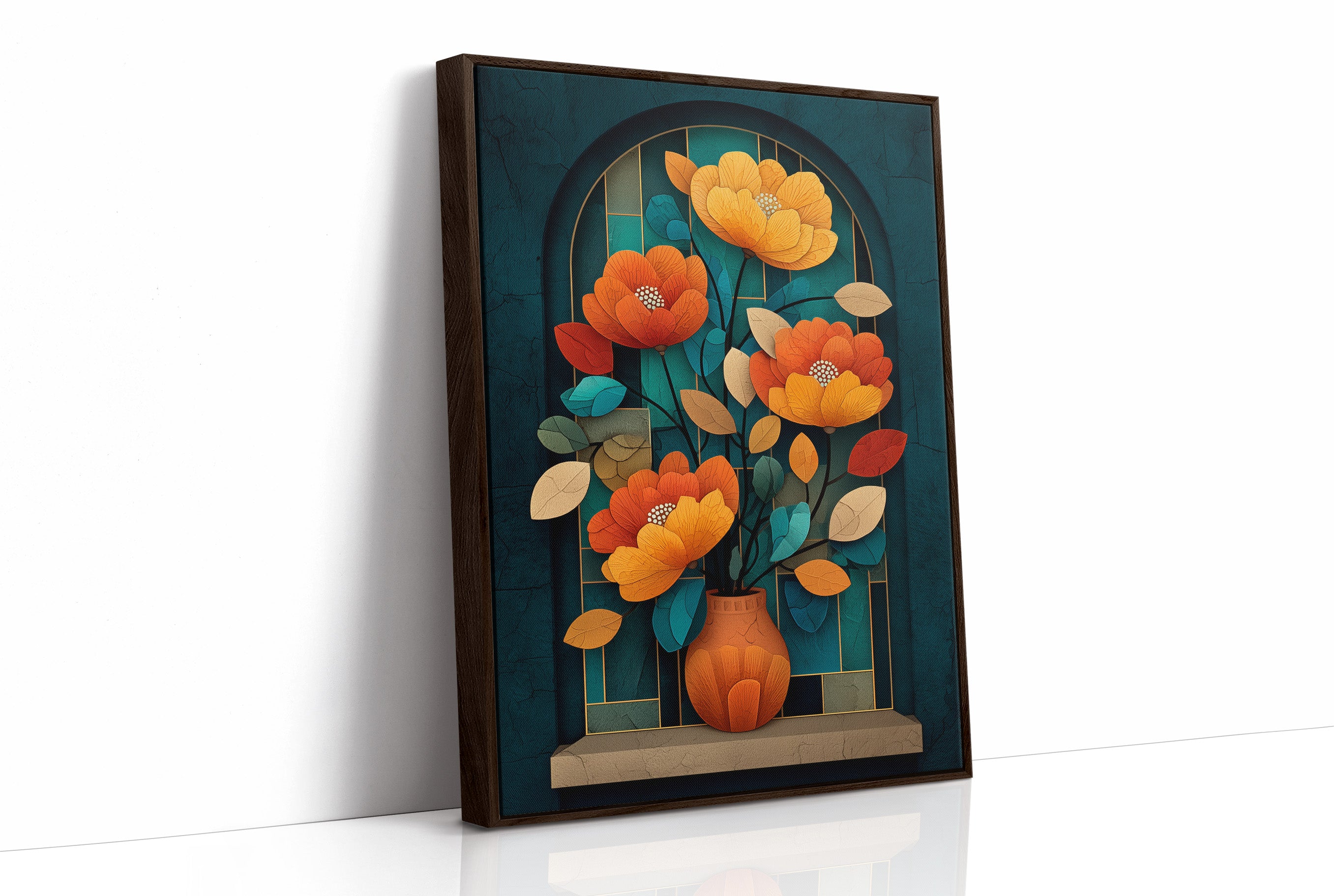 Golden Poppies In Midnight Alcove