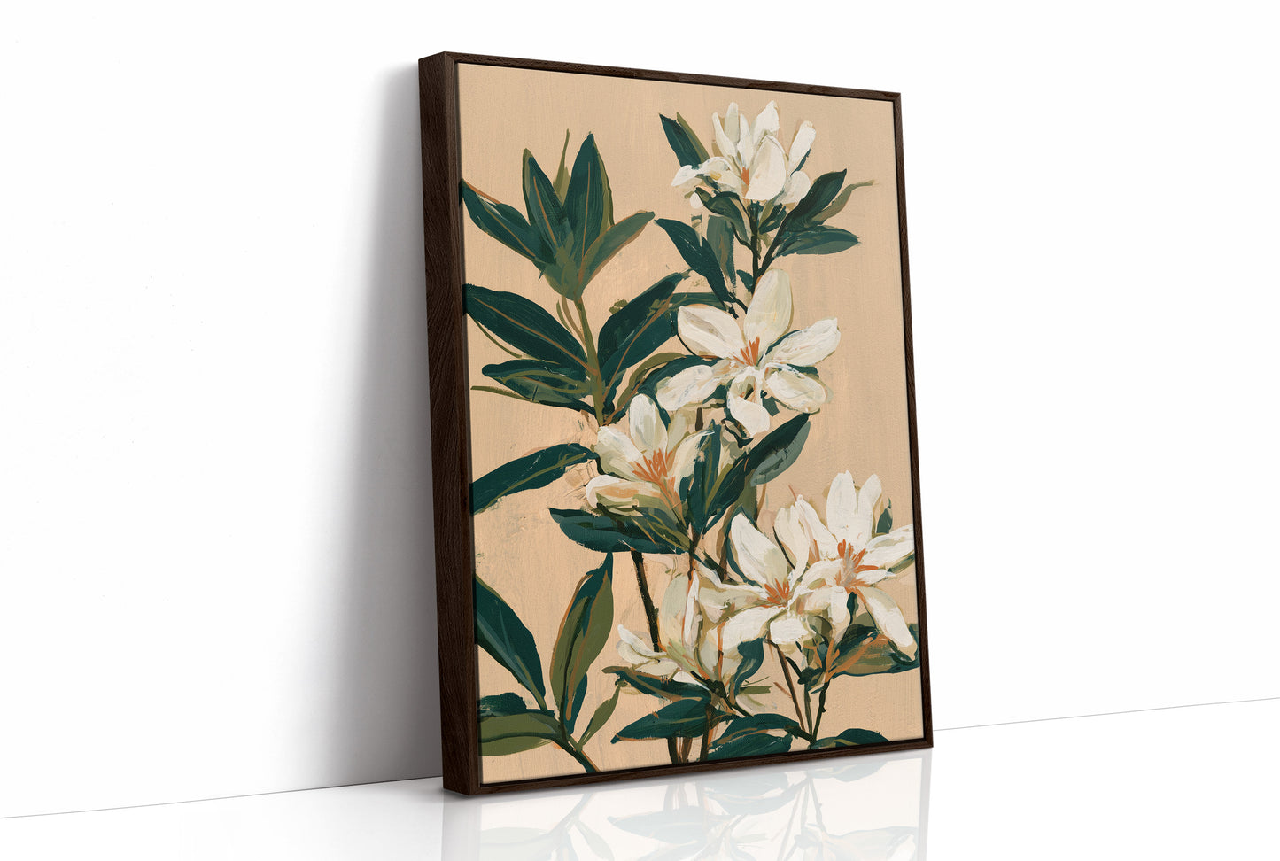 White Lily Botanical Painting