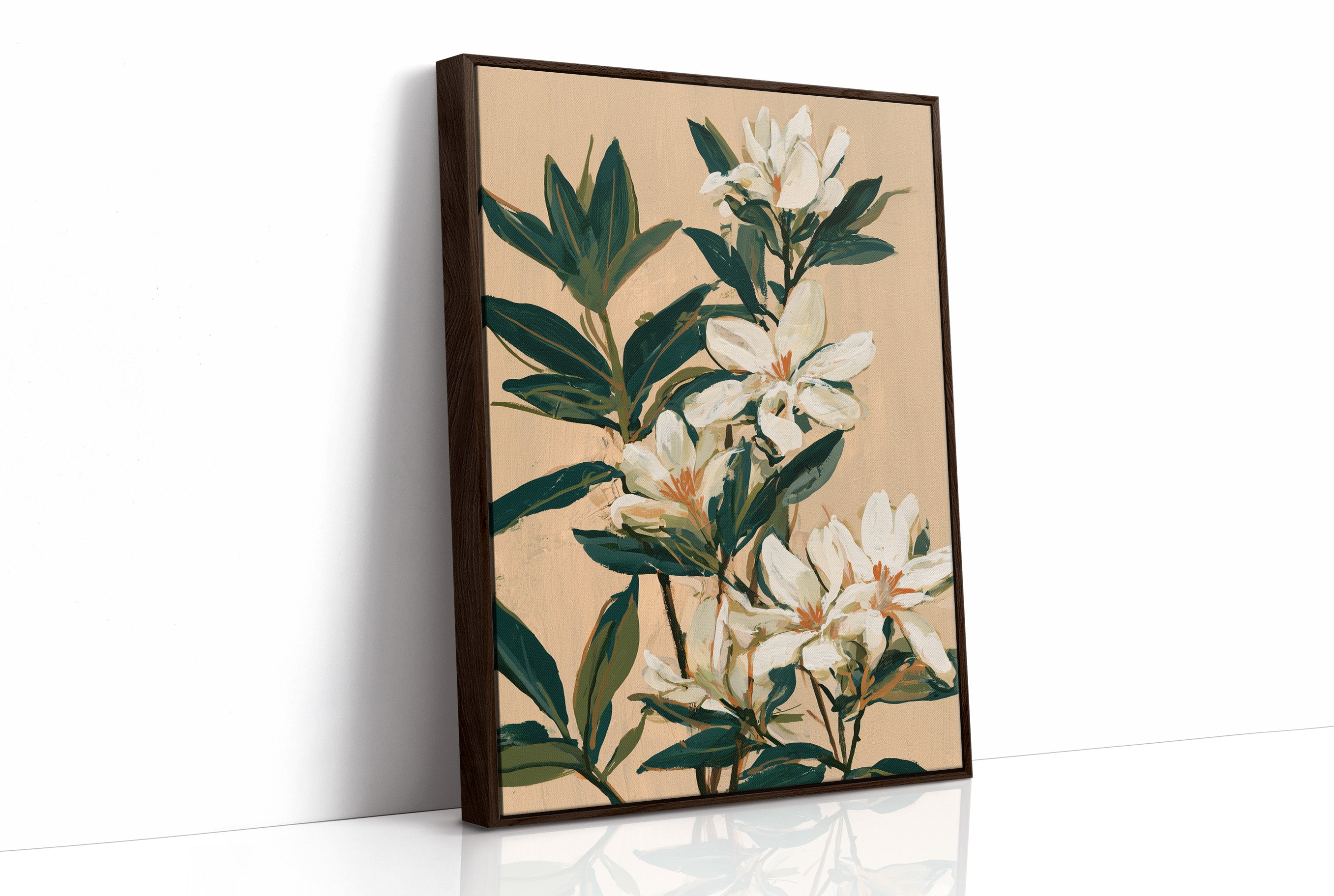 White Lily Botanical Painting